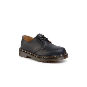 Dr. Martens - 1461 Black Smooth Comfort, 11838002, 3-Loch Schuhe schwarz mit gelber Naht Größe 42 (UK 8)