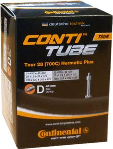 Continental Tour Hermetic Plus Dunlop 40 Mm Fahrradschlauch Schwarz 700C / 32-47 Schwarz 700C