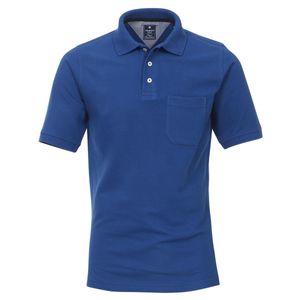 REDMOND Herren Kurzarm Polo-Shirt 100% Baumwolle uni blau Größe XL