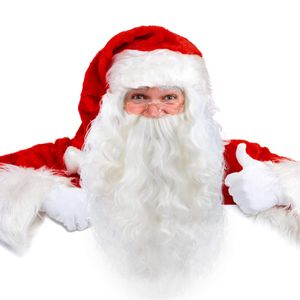 Weihnachtsmann Bart und Perücke Anzug, weißes Weihnachtsmann Kostüm, Weihnachten, Weihnachtsmann Bart, Karneval, Halloween Weihnachtskostüme