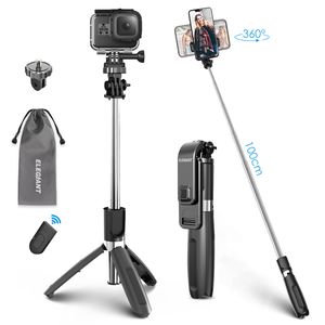 ELEGIANT Selfie Stick Stativ, bluetooth Mini Erweiterbar Selfie-Stange Stab mit Stativ Tripod Dreibein bluetooth-Fernauslöser 3 in 1 tragbar Monopod Mini Pocket Wireless Selfie Stick 360° Rotation