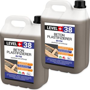 Plastifikátor betónu 10 l plastifikuje a skvapalňuje Level+38