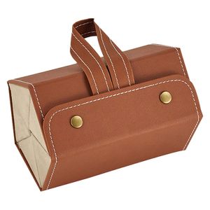Faltbare Brillenablage Brillenetui Box Harte Brillenetui Leder Brillenetui Tragbare Brillenetui Hardcase Brillenetui,(braun)
