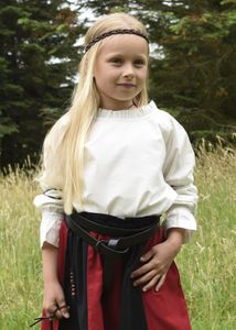 Kinder Mittelalter-Bluse Carmenbluse Helena, natur - Bluse Wikinger Mittelalter Kostüm Verkleidung Carmenausschnitt Größe: 146