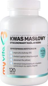 MyVita, Kwas masłowy, 120 kapsułek