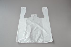 2000 Stück Hemdchentragetaschen (28 + 14 × 48 cm, 11 my), (HDPE, weiß, geblockt), Obstbeutel, Plastik Tragetasche, Kunststoff Tüte, Plastiktüte, Hemdchenbeutel, Hemdchentüten, Knotenbeutel