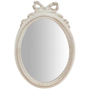 Oval wandspiegel 22x32 cm,wandspiegel oval weiß , Badspiegel oval, Weiß