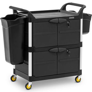 ulsonix čistiaci vozík - uzamykateľný - 150 kg - 3 police