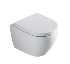 VEROSAN+ Wand-WC Rivo, Tiefspüler, weiß, spülrandlos inkl. WC-Sitz