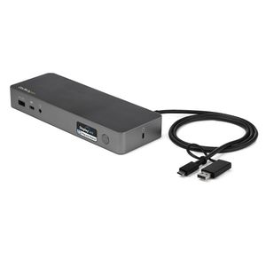 StarTech.com USB-C und USB-A Dock - Hybrid Universal Laptop Dockingstation mit Dual-Monitor 4K60Hz H