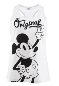 Mickey Mouse Damen Tank Top Shirt ärmellos       , Farbe:Weiß, Größe Damen:L