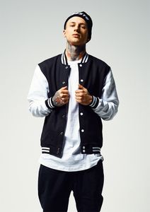URBAN CLASSICS HERREN 2-TONE COLLEGE SWEATJACKET JACKE, Größe:L, Farbe:black/white URBAN CLASSICS HERREN 2-TONE COLLEGE SWEATJACKET JACKE, Größe:L, Farbe:black/white