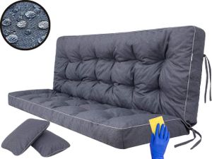 Sitzkissen Bankkissen Bankauflage für Gartenbank Schaukelkissen Bodenkissen Kissen für Hollywoodschaukel Outdoor und Indoor -180 cm - Navy blau