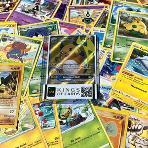 Pokemon Kartenpaket mit 50 Karten und einer GX Karte – Deutsche Version inklusive KingsofCards Toploader