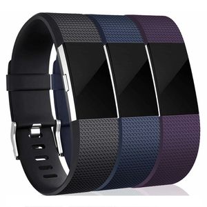 INF Fitbit Charge 2 silikónový náramok po 3 baleniach (S) Čierna/modrá/fialová