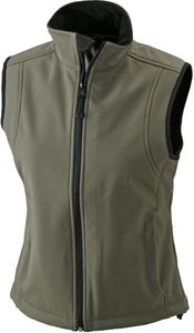 Softshellweste JN138 Ladies' Softshell Vest Trendige Damen Weste  , Größe:L, Farbe:Olive