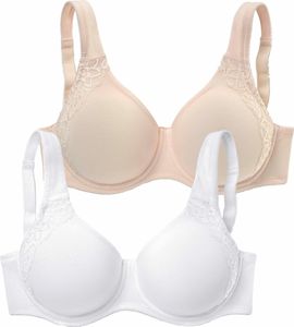 PETITE FLEUR Minimizer-BH puder+weiß Größe 75 D PETITE FLEUR Minimizer-BH puder+weiß Größe 75 D