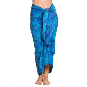 PANASIAM Sarong B wosk batik niebieski