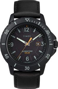 Timex Herren Uhr Quarz Leder Schwarz TW4B14700 Expedition