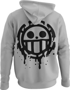 Zákon One Piece Ruffy Pirates Anime Manga s kapucňou Muži mikina s kapucňou sveter kabát s-xxxl