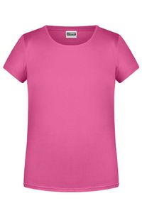 T-Shirt für Mädchen in klassischer Form pink, Gr. XL