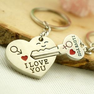 Romantisches Paar Schlüsselanhänger Schlüsselanhänger Schlüsselanhänger Valentinstag Liebhaber Geschenk Herz Schlüsselset