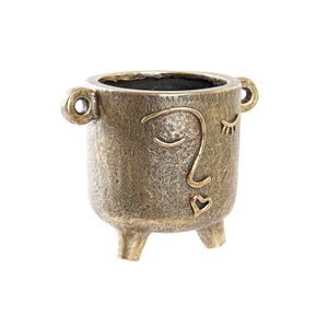 Vase DKD Home Decor Face Golden Modern (33 x 23 x 25,5 cm)