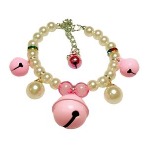 Haustier-Halskette, auffällige, verstellbare Kunststoff-Halskette für Hunde, dekorative Halskette, Katzenschmuck, Halsband für den Außenbereich-Rosa,XS