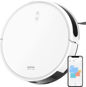 dreame Mova M1 Staubsaugerroboter und Bodenreiniger, Leistungsstarke Saugkraft of 4500 Pa, Kompaktes Gehäuse, Solid-Fixed (SoF) Mapping, 2-in-1 Bodenreiniger saugt