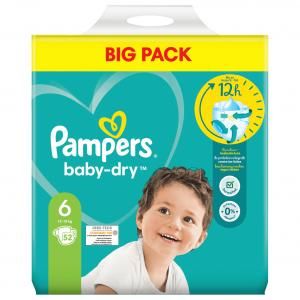 Pampers Baby Dry Big Pack Größe 6  XL 13-18kg, 52er
