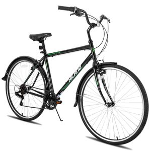 Hiland 700C City Bikes, 28 Zoll Urban City Pendler Bike, 7-Speed Frauen Fahrrad, Hybrid Fahrrad für Männer Frauen