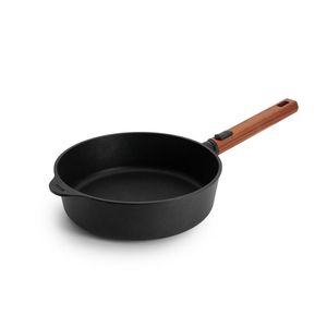 Woll "ECO Logic QXR" Schmor-/  Hochrandpfanne, Ø 24 cm, mit abnehmbarem Holzstiel (-FREE) - Induktionsgeeignet