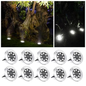 Speed 10 x LED Solarlampe Bodeneinbaustrahler Solar Bodenleuchte Bodenlampe Außen 8Leds,Kaltweiß