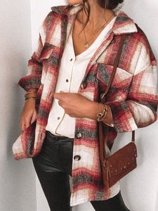 Wayfarer Plaid für Damen Querisa-Mantel schwarz, red 2XL