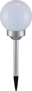 Globo solární světlo plast stříbrná metalíza, 2xLED; 3375