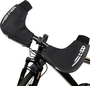 1 Paar Fahrradlenker Warme Handschuhe Winddichte Motorradhandschuhe Handwaermer fuer kaltes Wetter fuer Strassen-MTB-Pendlerfahrraeder Wasserfeste Lenkerhandschuhe