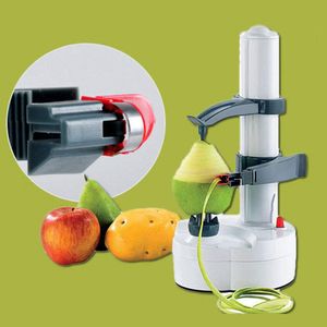 Elektrische Kartoffelschäler   Obstschäler-Sparschäler  Multifunktions-Elektroschälmaschine aus Edelstahl für Obst und Gemüse (Weiß)