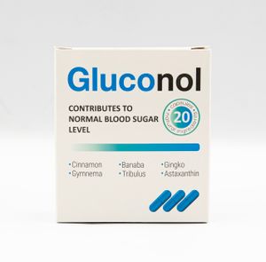 Gluconol 20 kapseln | Nahrungsergänzungsmittel | Zimt, Gymnema, Banaba, Tribulus, Gingko