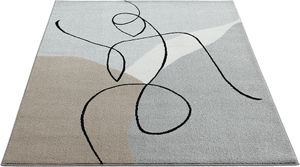 Beat Moderner Designer Teppich; Farbe: grau; Größe: 160 x 220 cm