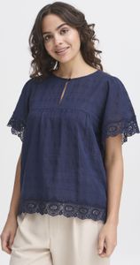 Fransa FRLANA Damen Bluse Tunika Hemdbluse 100% Baumwolle loose fit