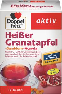 Doppelherz | Heißer Granatapfel + Sanddorn + Acerola | 10 Beutel