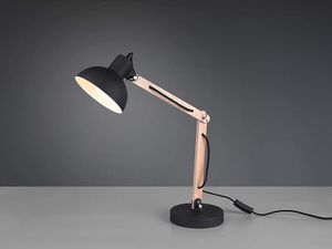 LED Tischlampe Holz Nachtischlampen Landhaus skandinavisch mit Metallschirm