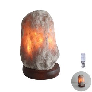 Salzkristall-Lampe Salzstein Salzlampe Kristal Lampe inkl. Leuchtmittel Salzkristallleuchte Salzkristalllampe Saunabeleuchtung 20cm ca. 1-2Kg