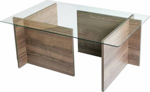 Wohnzimmertisch Dfontola, Niedriger Wohnzimmertisch, Kaffeeregal, Couchtisch für Sofa, 105x65h40 cm, Nussbaum
