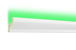 2m LED Stuckleisten aus PolyurethanPolyurethane - lichtundurchlässig, Variantenvielfalt & vorgrundiert, Modellnr:LED-20 / 40x25mm
