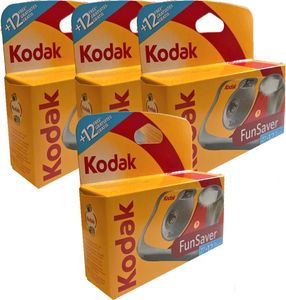 4 x 1A PHOTO PORST Einwegkamera Kodak Fun Saver 27+12 ISo 800