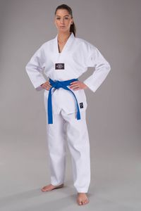 Phoenix Taekwondo Anzug BASIC Edition White Rückendruck Körpergröße 160 cm