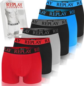 Replay 6-Pack Boxerky Pro Muže - Sada Spodních Kalhot Pro Muže Z Bavlny, Xxl