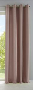 Vorhang Blickdicht Gardine Matt Lichtdurchlässig »PALERMO« mit Ösen und Raffhalter Dekoschal HxB 145x140 cm Taupe, 10000265