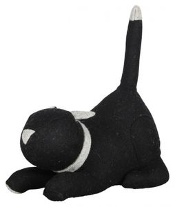 Esschert Design türstopper Katze 26,4 x 30,5 cm Filz schwarz/weiß, Farbe:Schwarz,Weiß